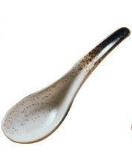 Ceramic Ramen Instant Noodles Bent Spoon (Option: Sesame Gold)