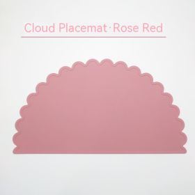 Plastic Placemat Children's Table Waterproof (Option: Rose Red)