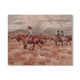 Home Fashion Vintage Cowboy Portrait Oil On Canvas Poster (Option: EPB22047-20x25cm)