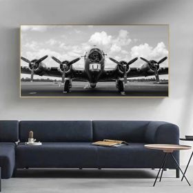 Vintage Airplane Print Poster Canvas Painting (Option: 1228Airplane A-20x40cm)