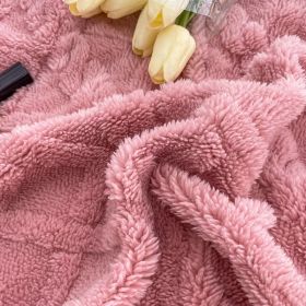 Tuff Down Blanket Lamb Wool Thickened (Option: Rose powder-70x100cm)