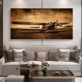 Vintage Airplane Print Poster Canvas Painting (Option: 1228Airplane B-20x40cm)