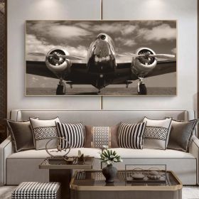 Vintage Airplane Print Poster Canvas Painting (Option: 1228Airplane E-20x40cm)