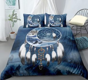 New Pure Cotton Quilt Four-piece Printing Style (Option: Wolf Quilt Cover 1-135x200)