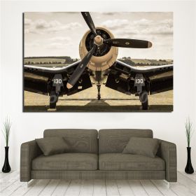 Propeller Plane Picture Artwork Poster Canvas (Option: Photo Color-No Frame-20x30cm)