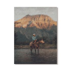 Home Fashion Vintage Cowboy Portrait Oil On Canvas Poster (Option: EPB22026-20x25cm)