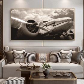 Vintage Airplane Print Poster Canvas Painting (Option: 1228Airplane C-20x40cm)