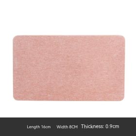 Diatomite Coaster Cup Bathroom Soap Box Hydrophilic Pad (Option: Pink 16x8cm)