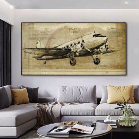 Vintage Airplane Print Poster Canvas Painting (Option: 0621Airplane-20x40cm)