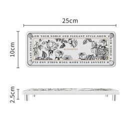 Diatom Ooze Storage Rack Surface Of Washbasin Water-absorbing Quick-drying (Option: Flowers Small-28X12X25cm)