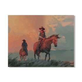 Home Fashion Vintage Cowboy Portrait Oil On Canvas Poster (Option: EPB22045-20x25cm)