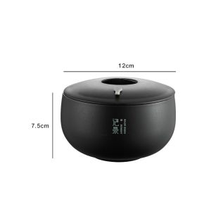 316 Material Japanese Stainless Steel Bowl Household Hotel Tableware (Option: 12CM Black With Cover)