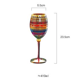 Colored Glass Wine Cup Creative Personalized Crystal Home Printing (Option: Red Wine Cup Little Crown)