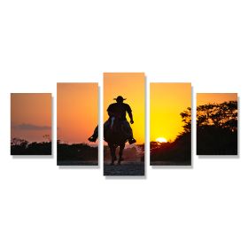 Vintage American Western Cowboy Canvas Painting Poster (Option: Cowboy2-20x35 20x45 20x55CM)