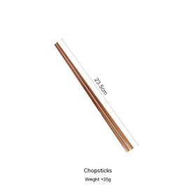 Japanese 304 Stainless Steel Rose Gold Knife, Fork And Spoon Chopsticks (Option: Chopsticks)