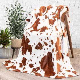 Cow Print Blanket Flannel Blanket (Option: 1style-100 × 130cm)