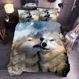 New Pure Cotton Quilt Four-piece Printing Style (Option: Wolf Quilt Cover 2-228x264)